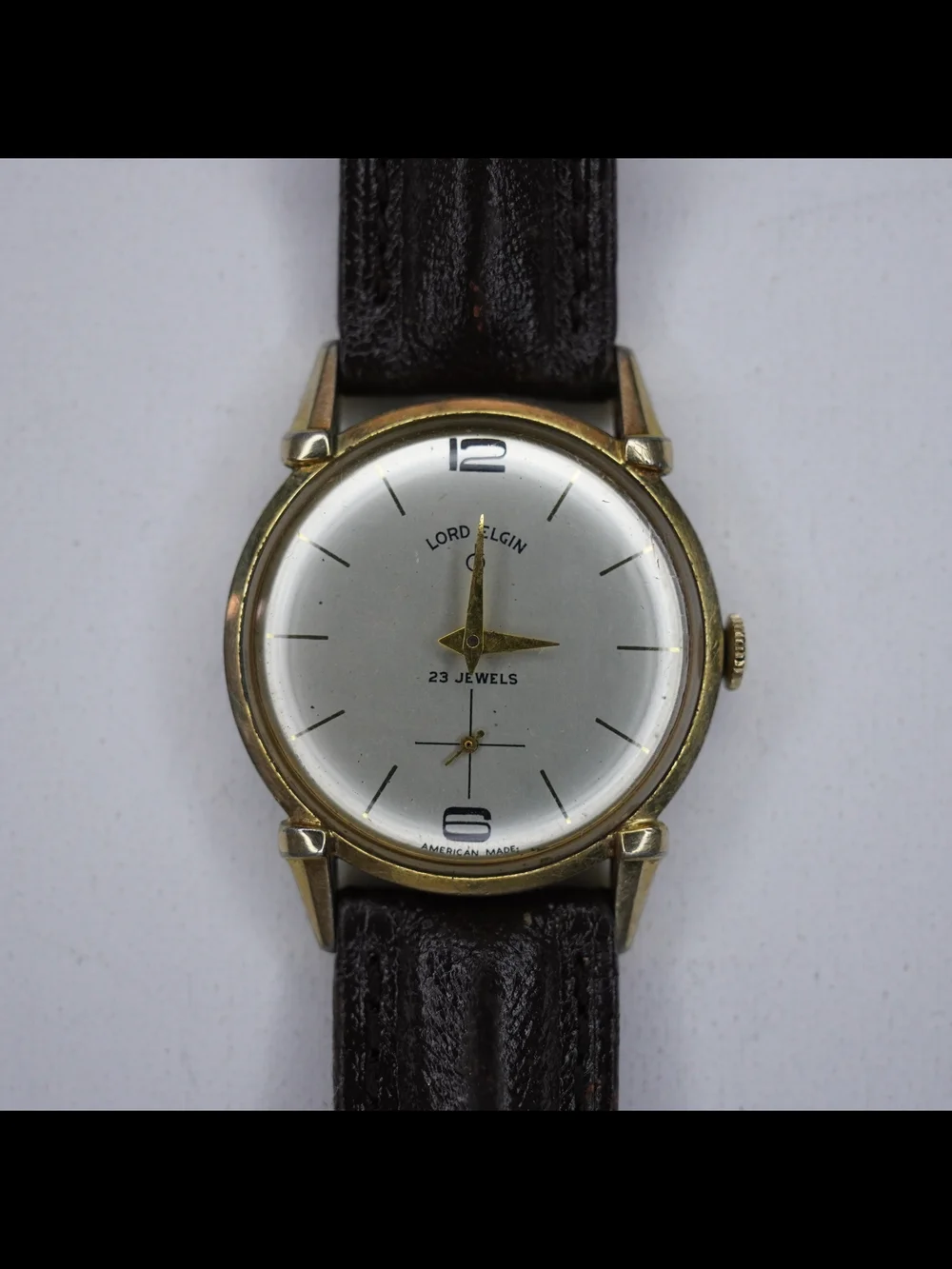 Vintage Lord Elgin 23 Jewels Manual Wind 10K RGP Men's Dress Watch 1950s